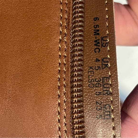 Naturalized Brown Leather Zip Up Riding Boots Women's size 6.5 - Picture 9 of 10